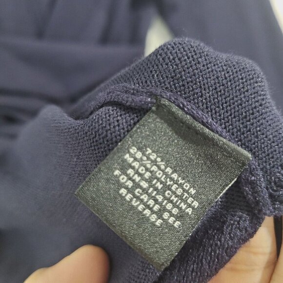 NWT Verve Ami Womens XL Long Open Cardigan Sweater  Navy Blue Rayon & Polyester - Picture 6 of 9